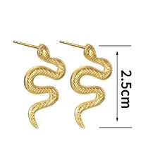 Snake stud earrings