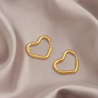 Heart hoops earrings