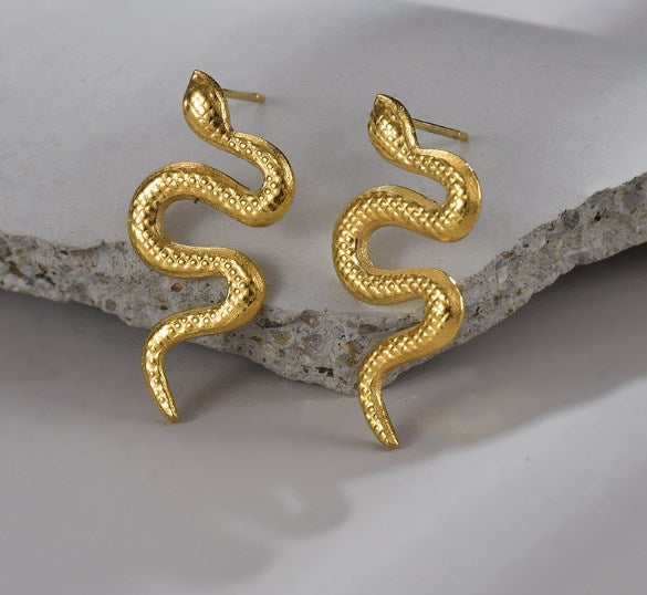 Snake stud earrings