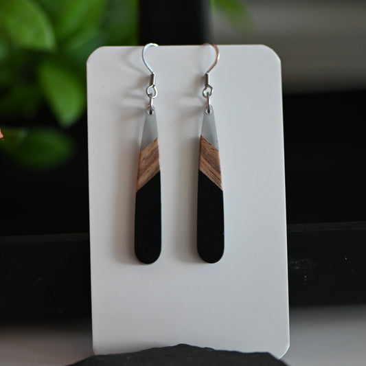 Clearance: resin wood dangle earrings