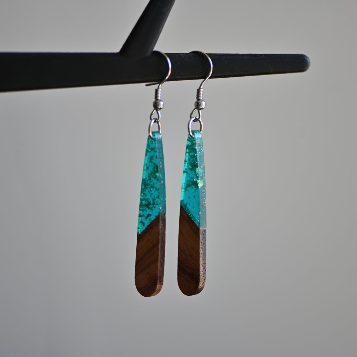 Clearance : wood resin earrings