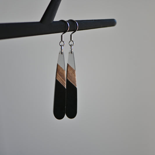 Clearance: resin wood dangle earrings