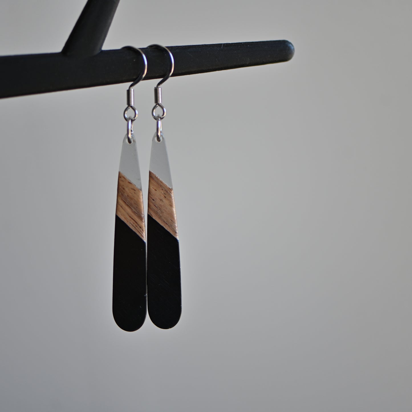 Clearance: resin wood dangle earrings