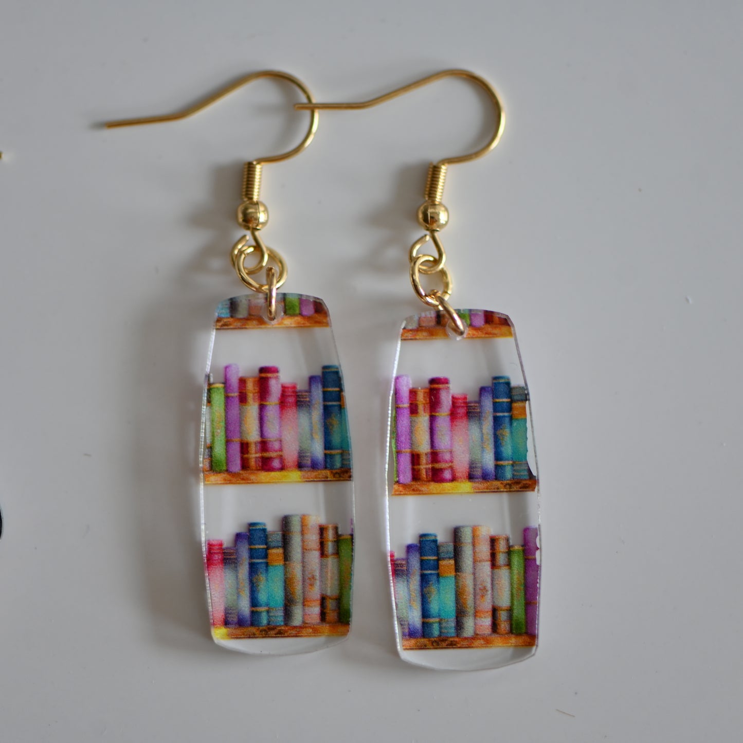 Clearance : Books earrings, clear acrylic earrings