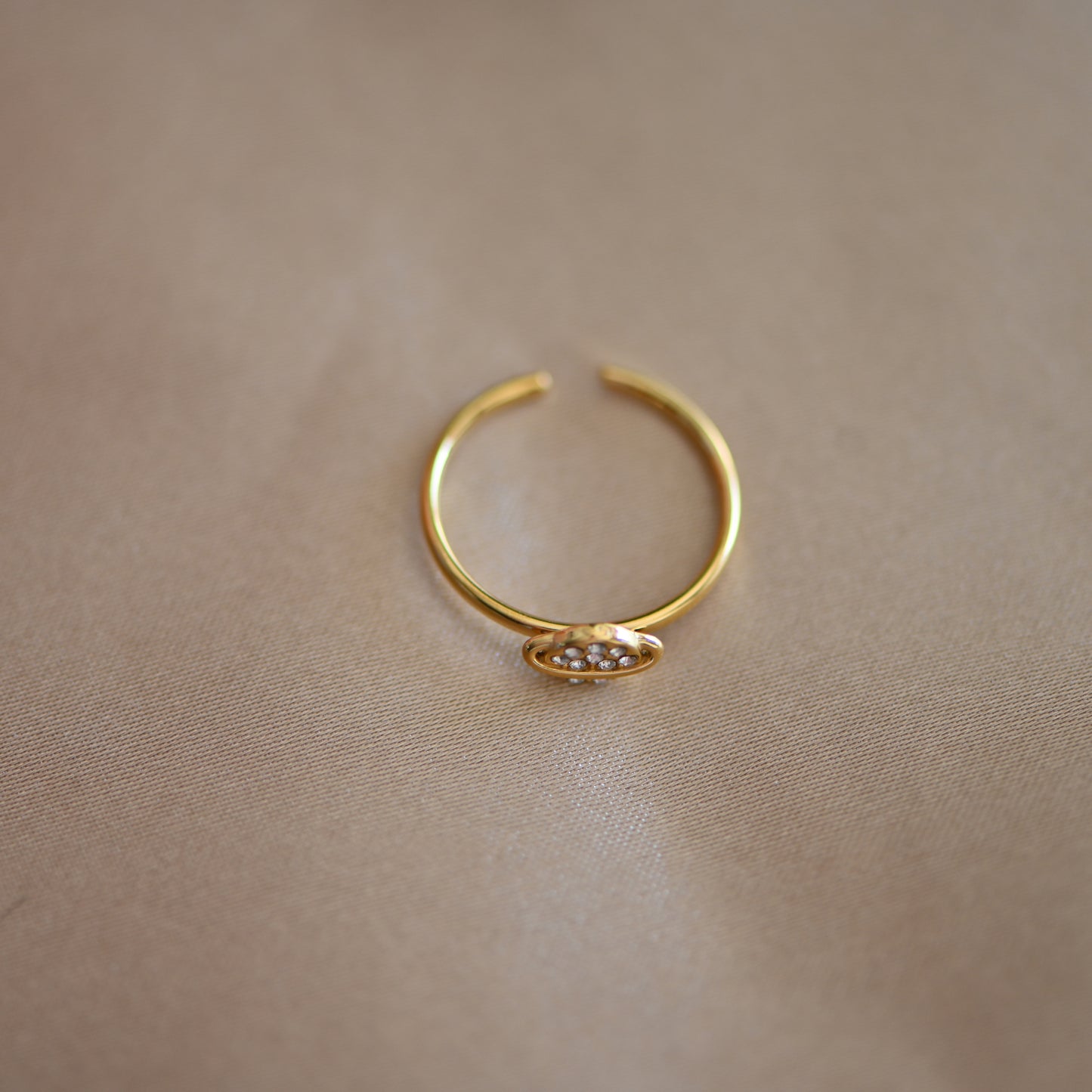 Gold Saturn open ring